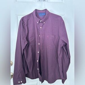Nautica Men's Button-Down Shirt in Purple Check